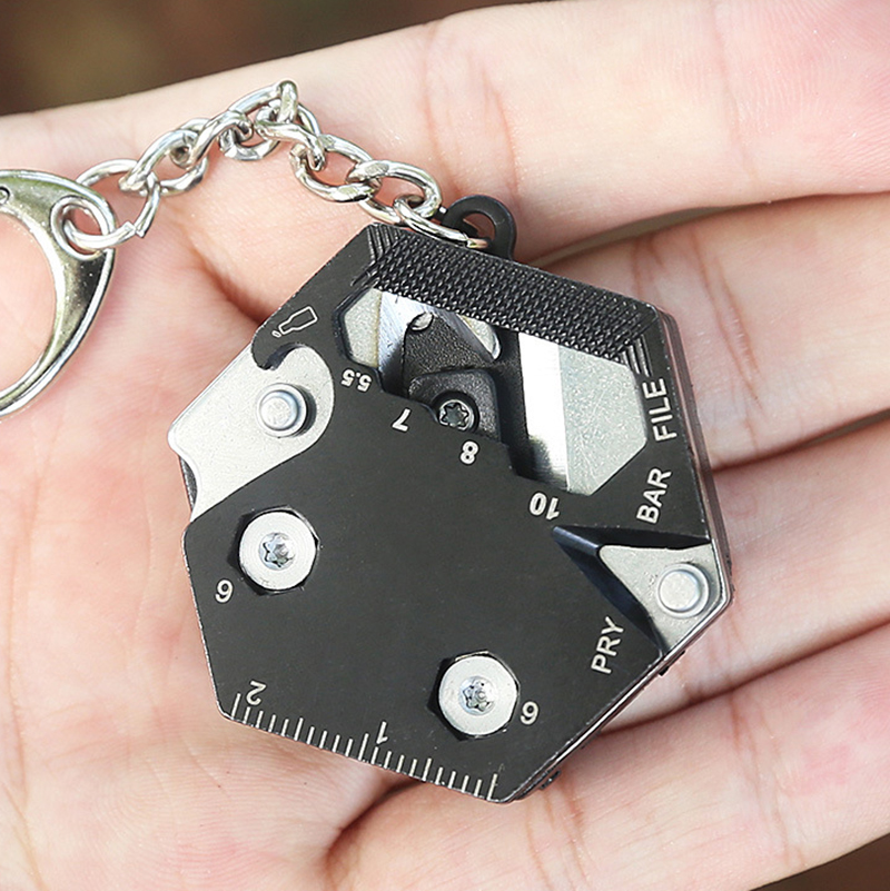 Multitool Credit Card - Keychain Screwdriver Multifunctional Hexagon Coin Outdoor