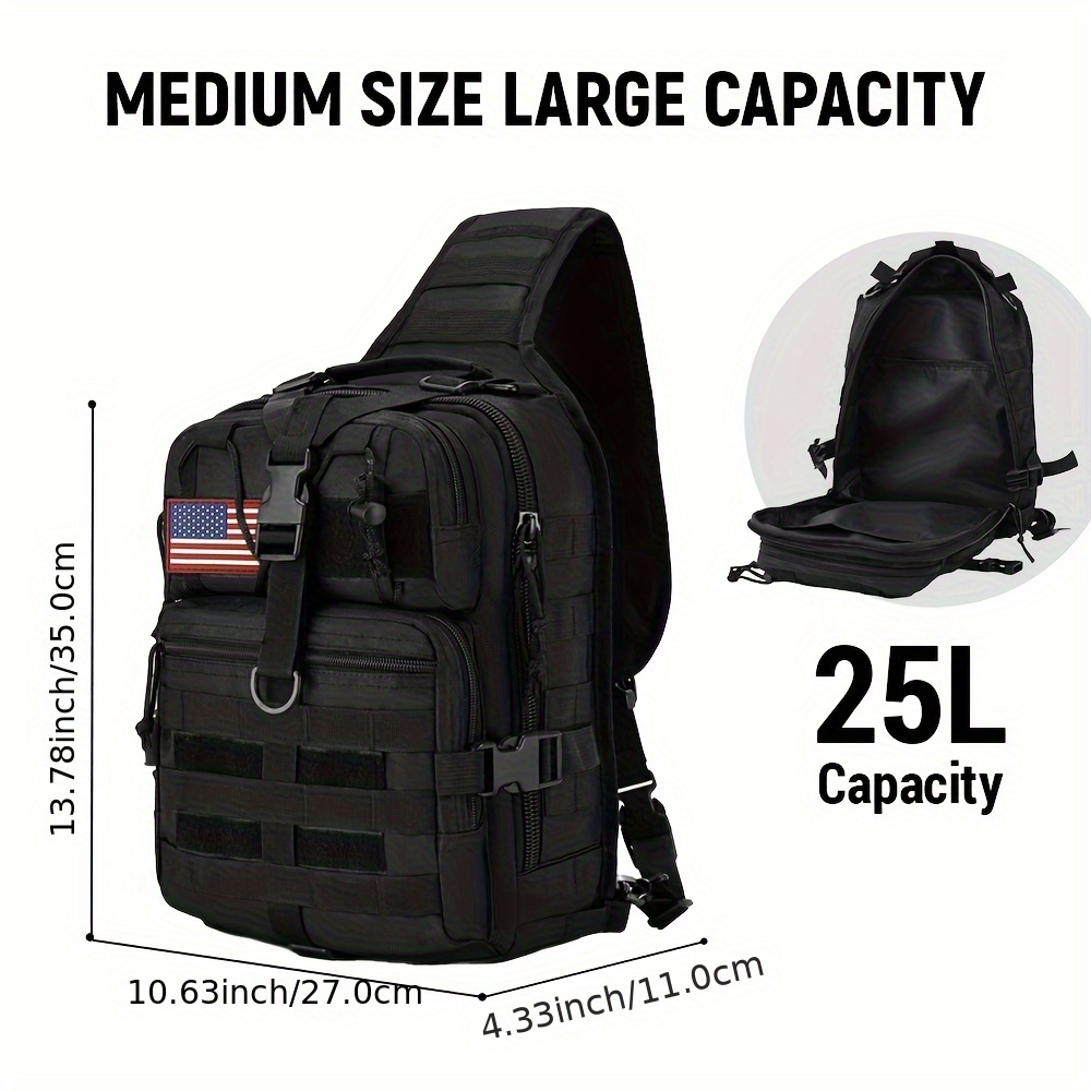 1pc 6.6gal Tactical Sling Back - Edc Gear Every Day Carry recensie en prijs