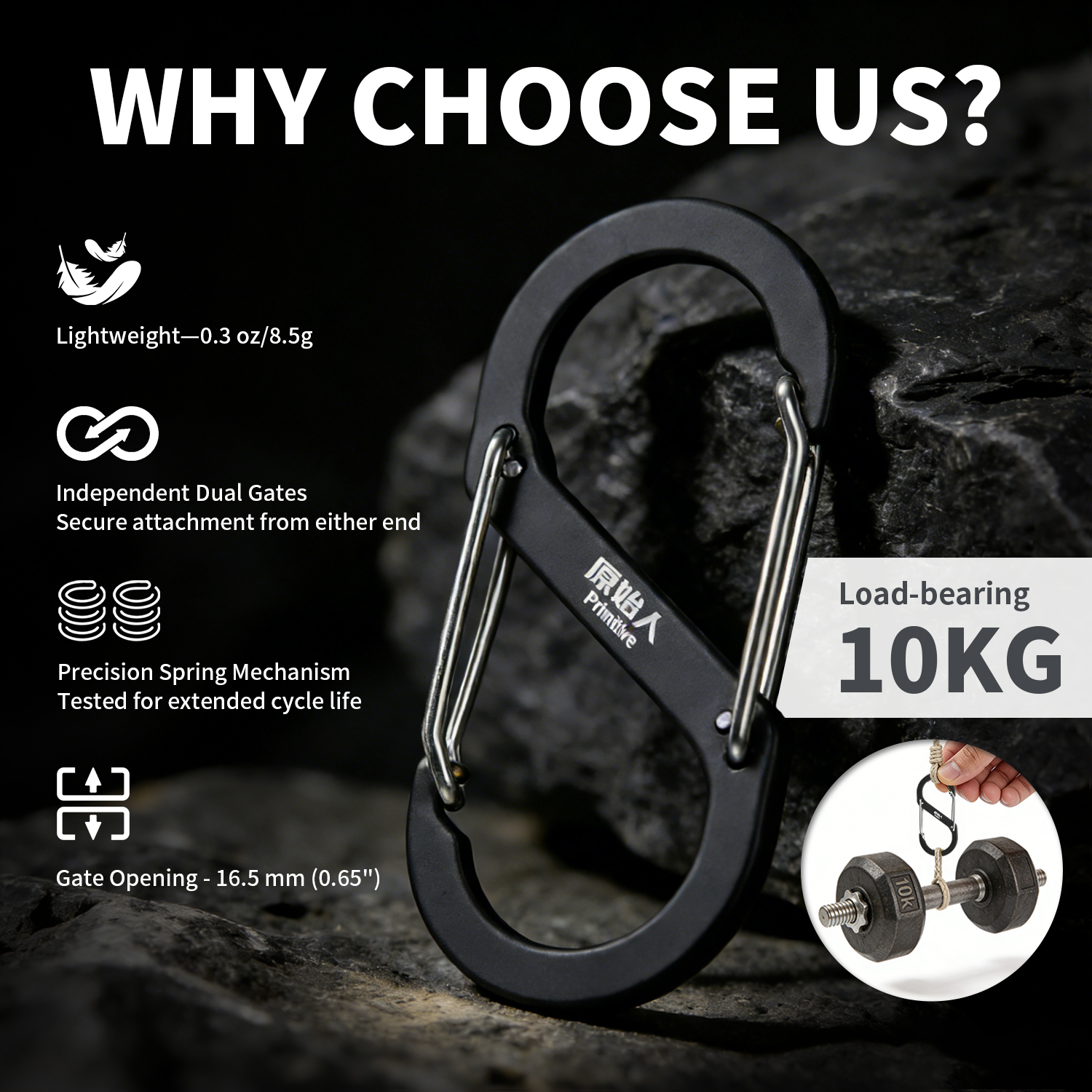 PRIMITIVE Carabiner Aluminum A - Multitool Credit Card recensie en prijs