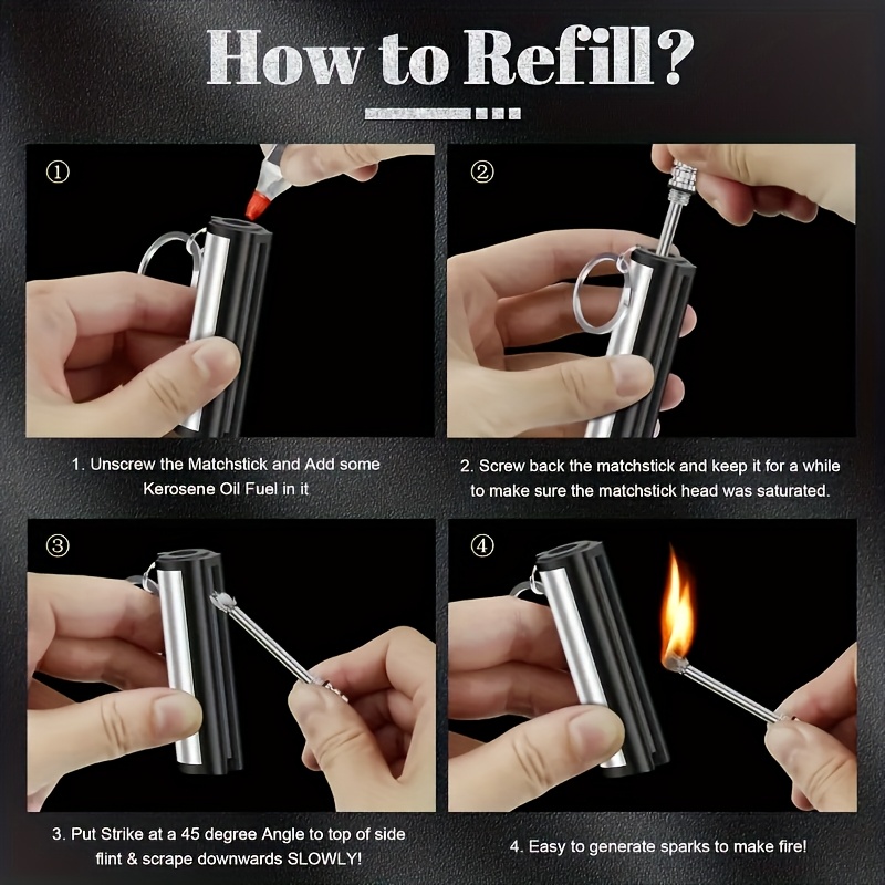 1-5 pack match lighter, flint  - Ferro Rod Striker recensie en prijs