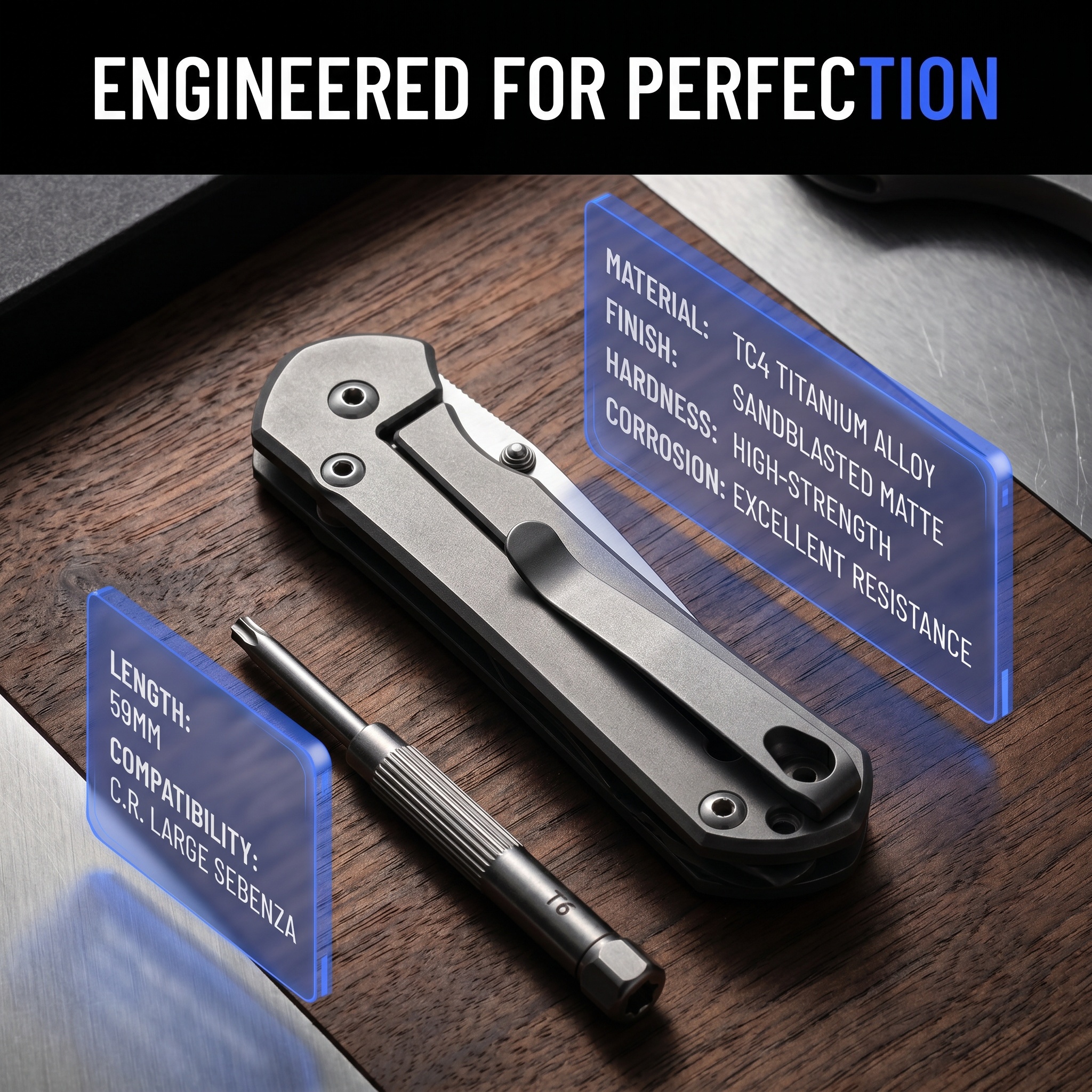 TC4 Titanium Pocket Clip For C - Edc Carry Pocket Knife recensie en prijs