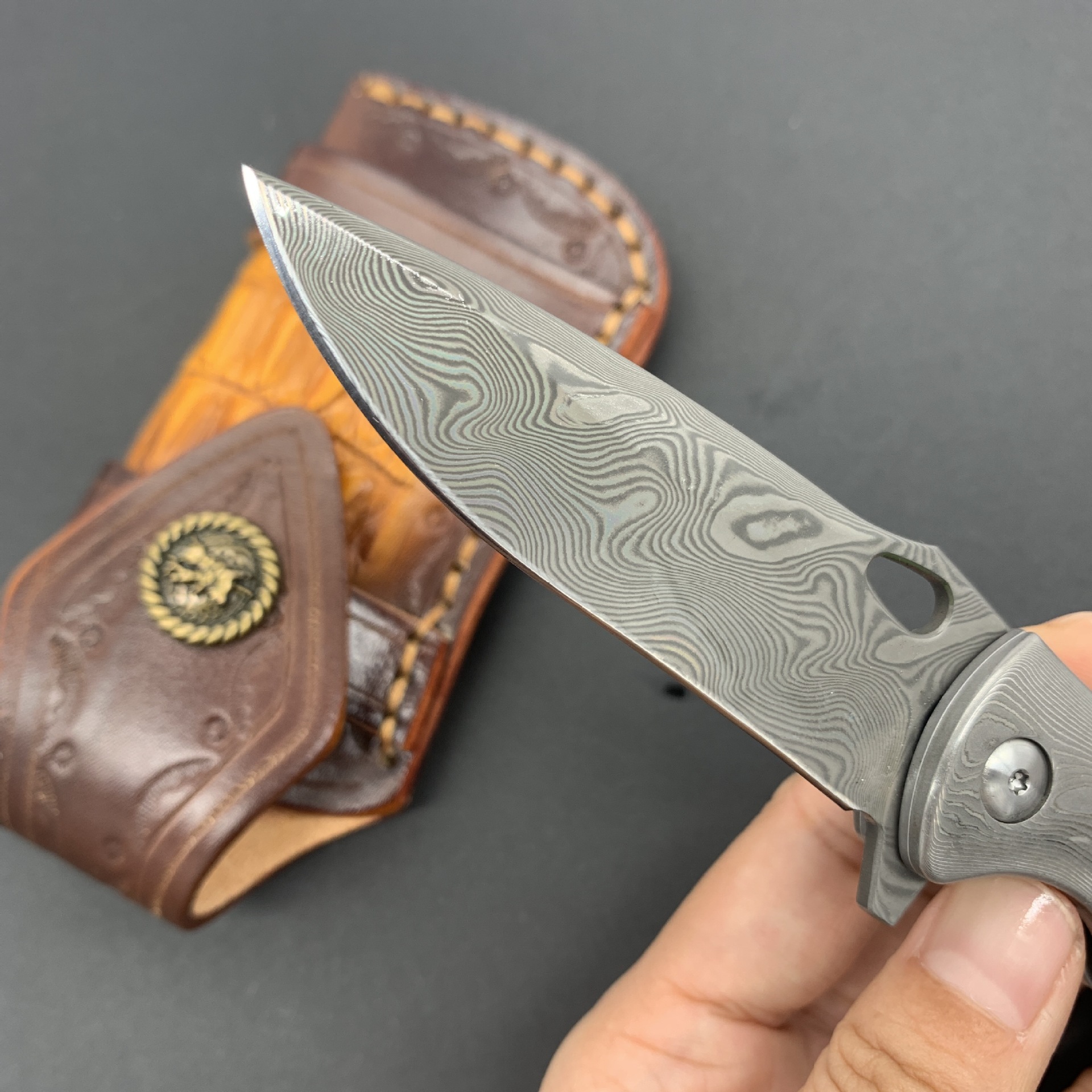 RHON 3.14inch Premium Damascus - Edc Carry Pocket Knife recensie en prijs