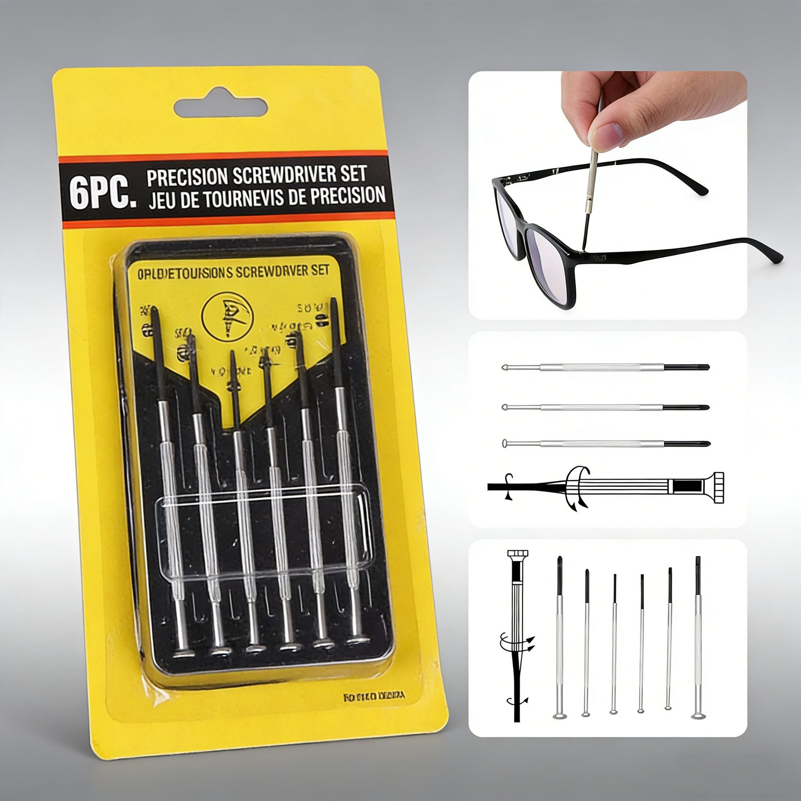 6pcs screwdriver set, eyewear  - Micro Screwdriver Kit recensie en prijs