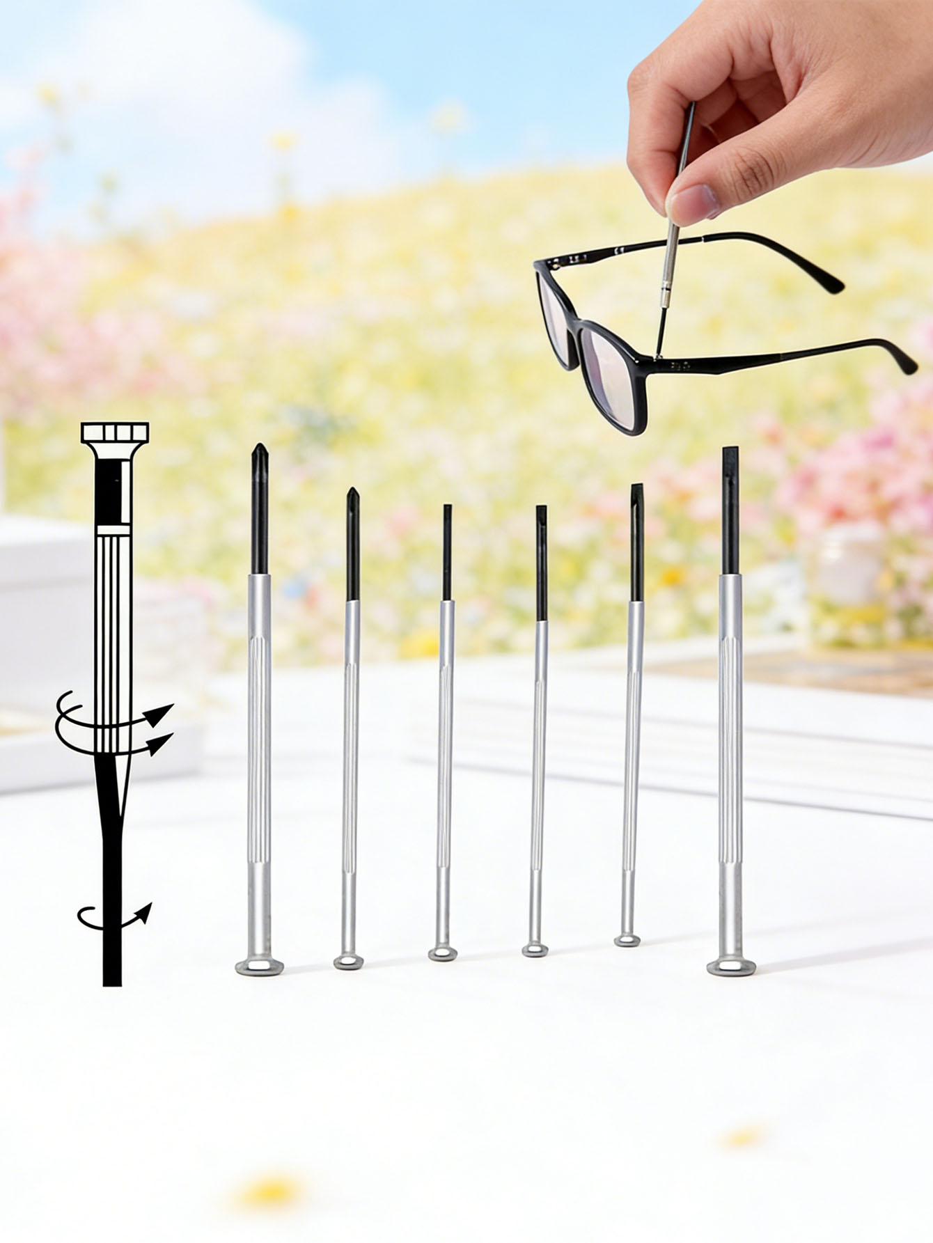 6pcs screwdriver set, eyewear  - Micro Screwdriver Kit recensie en prijs