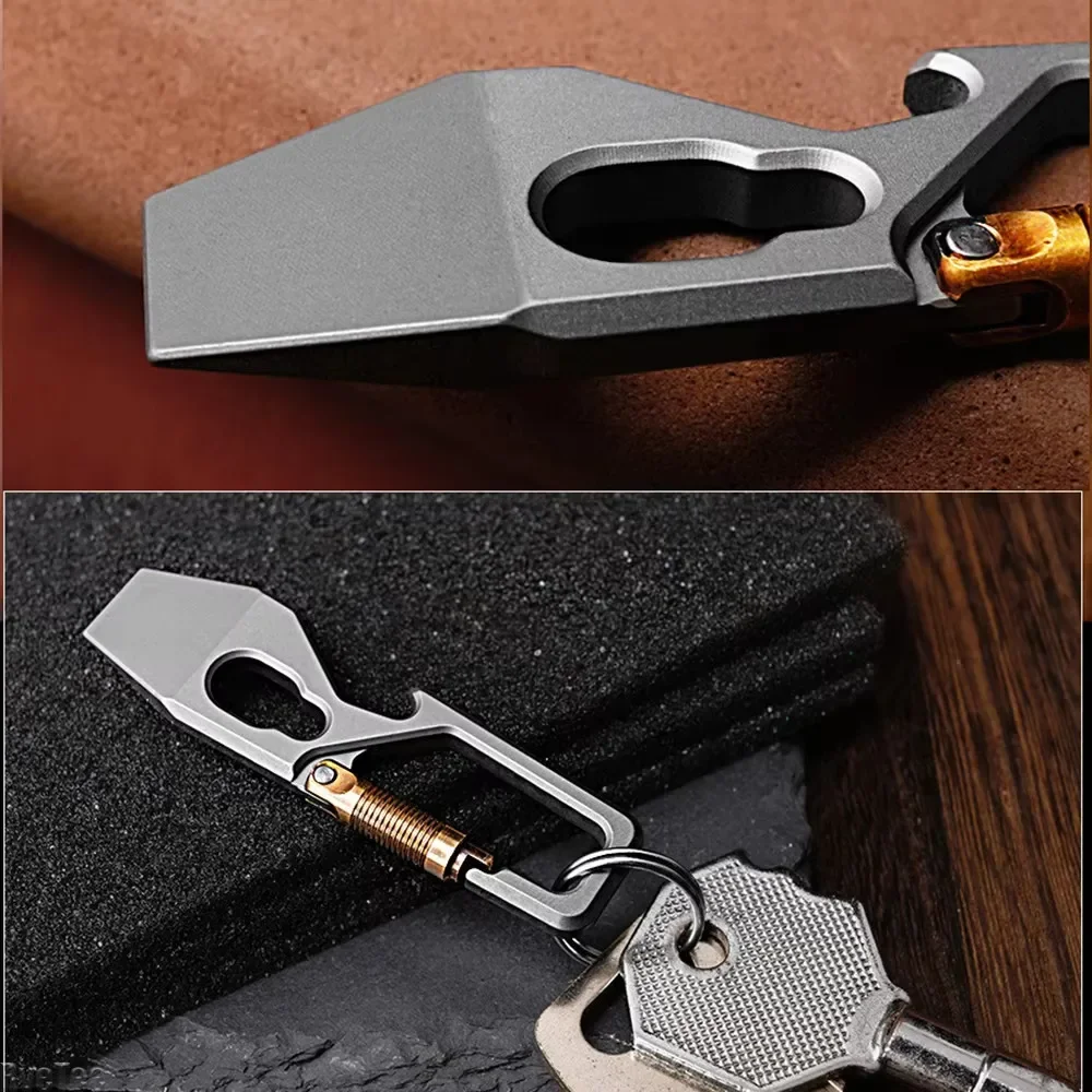 6cm 5-1 Multi-function Keychai - Titanium Pry Bar recensie en prijs